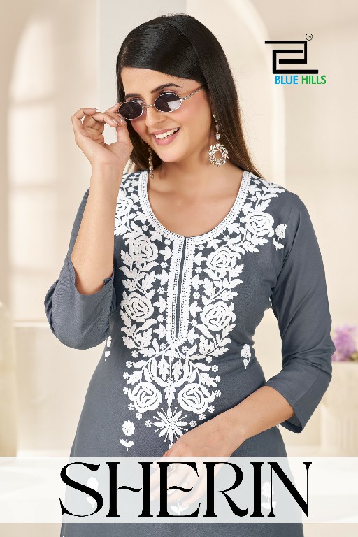 BLUE HILLS SHERIN WHOLESALE READYMADE RAYON WITH WORK BIG SIZE KURTI WITH PLAZZO COMBO FOR WOMEN ONLINE