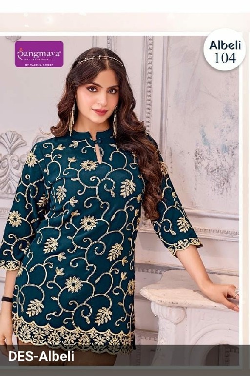 RANGMAYA ALBELI WHOLESALE READYMADE GEORGETTE HEAVY WORK SHORT TOPS FOR WOMEN ONLINE