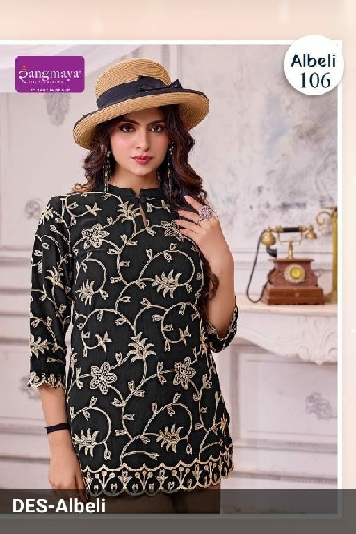 RANGMAYA ALBELI WHOLESALE READYMADE GEORGETTE HEAVY WORK SHORT TOPS FOR WOMEN ONLINE