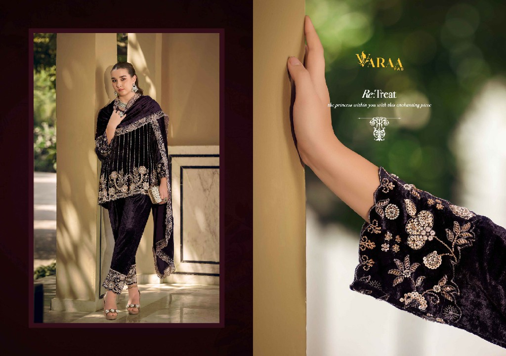 VARAA FAB GUL-E-GULZAR VOL 1 WHOLESALE VISCOSE VELVET WINTER AMAZING DESIGN UNSTITCH SALWAR SUITS EXPORTER