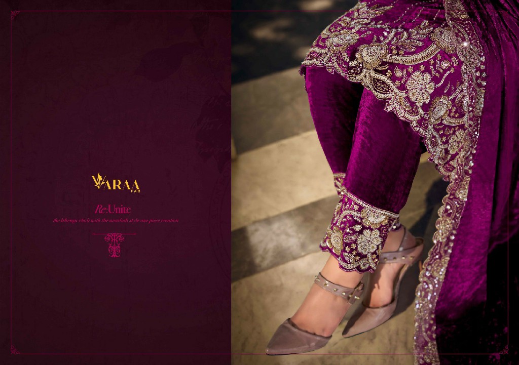 VARAA FAB GUL-E-GULZAR VOL 1 WHOLESALE VISCOSE VELVET WINTER AMAZING DESIGN UNSTITCH SALWAR SUITS EXPORTER