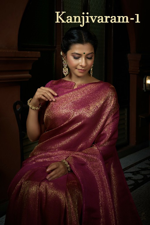 SL KANJIVARAM VOL 1 WHOLESALE PURE KANJIVARAM WEAVING SILK PARTY WEAR INDIAN SAREES FOR WOMEN ONLINE