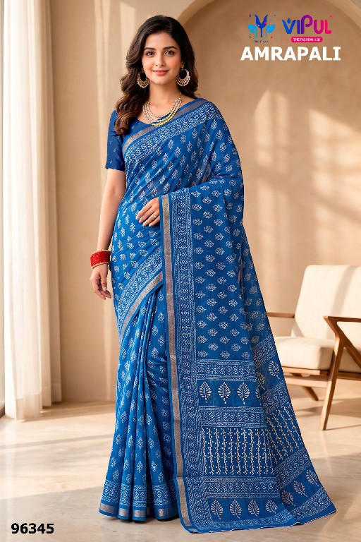 VIPUL AMRAPALI D.NO 96345 TO 96353 WHOLESALE COTTON PRINTED DAILY WEAR SAREES FOR WOMEN ONLINE