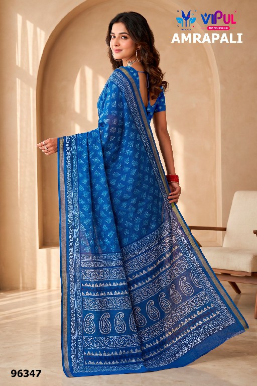 VIPUL AMRAPALI D.NO 96345 TO 96353 WHOLESALE COTTON PRINTED DAILY WEAR SAREES FOR WOMEN ONLINE