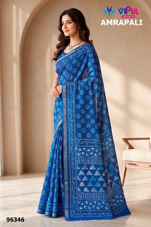 VIPUL AMRAPALI D.NO 96345 TO 96353 WHOLESALE COTTON PRINTED DAILY WEAR SAREES FOR WOMEN ONLINE