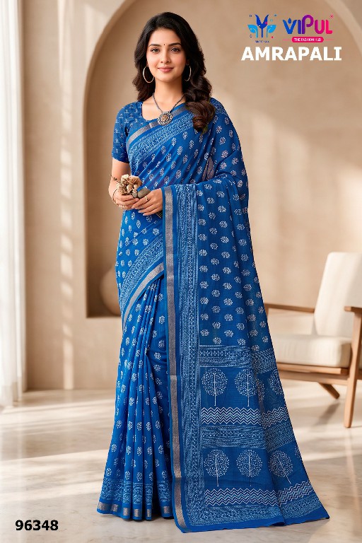 VIPUL AMRAPALI D.NO 96345 TO 96353 WHOLESALE COTTON PRINTED DAILY WEAR SAREES FOR WOMEN ONLINE
