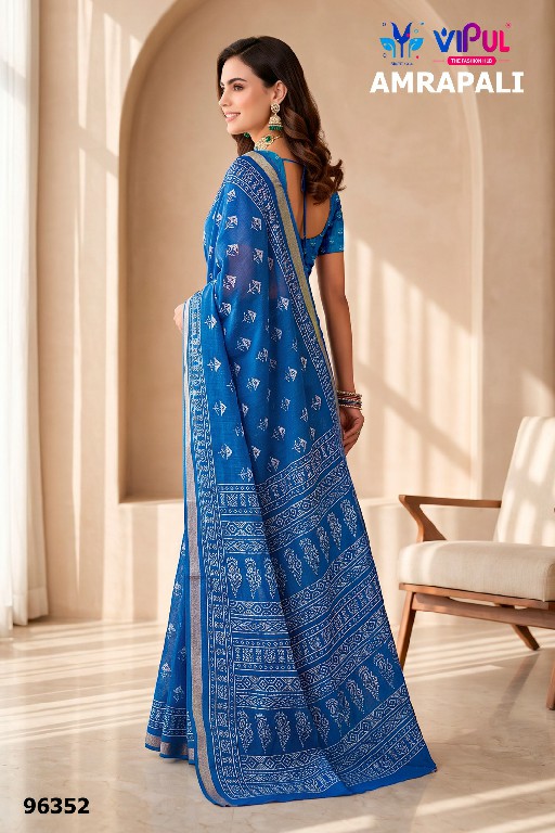 VIPUL AMRAPALI D.NO 96345 TO 96353 WHOLESALE COTTON PRINTED DAILY WEAR SAREES FOR WOMEN ONLINE