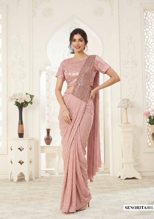 MAHOTSAV MOHMANTHAN SENORITA WHOLESALE LYCRA READY TO WEAR PARTY WEAR SAREES FOR WOMEN ONLINE