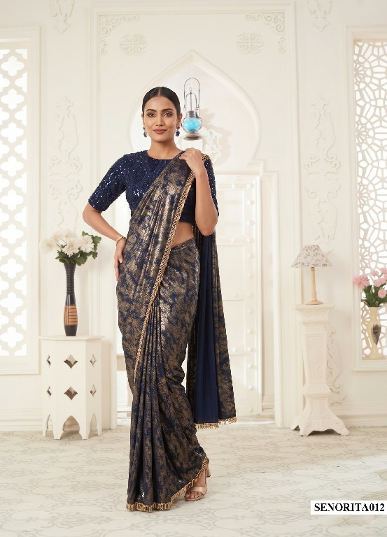 MAHOTSAV MOHMANTHAN SENORITA WHOLESALE LYCRA READY TO WEAR PARTY WEAR SAREES FOR WOMEN ONLINE