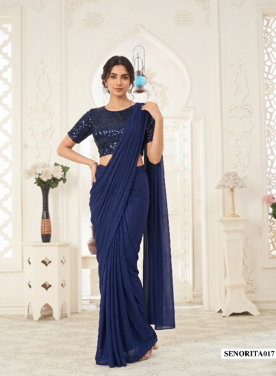 MAHOTSAV MOHMANTHAN SENORITA WHOLESALE LYCRA READY TO WEAR PARTY WEAR SAREES FOR WOMEN ONLINE
