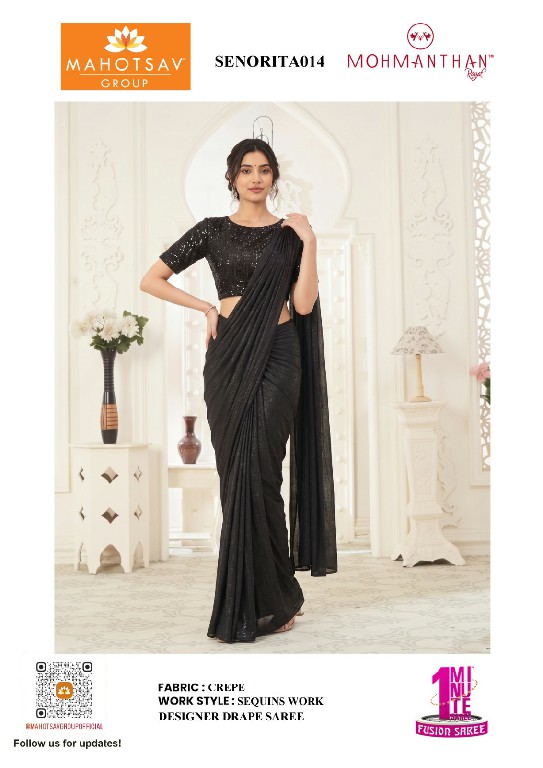 MAHOTSAV MOHMANTHAN SENORITA WHOLESALE LYCRA READY TO WEAR PARTY WEAR SAREES FOR WOMEN ONLINE