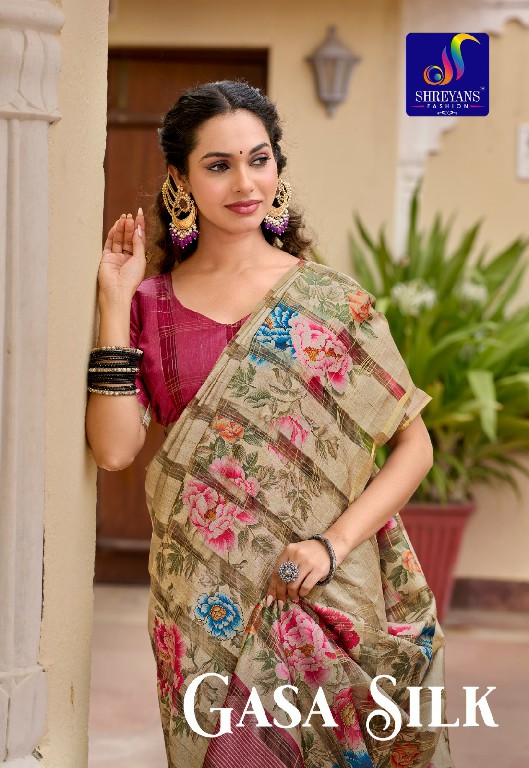 SHREYANS GASE SILK WHOLESALE SOFT TUSSER BASE AMAZING INDIAN SAREES FOR WOMEN ONLINE