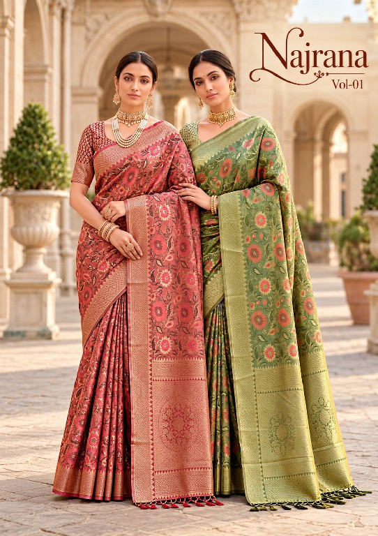 BUNAWAT NAJRANA VOL 1 WHOLESALE BANARASI SILK FUNCTION WEAR INDIAN SAREES FOR WOMEN SUPPLIER